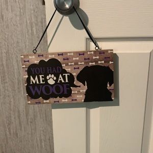 Wooden pet sign